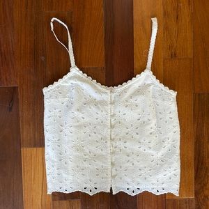 Abercrombie & Fitch eyelet lace tank
